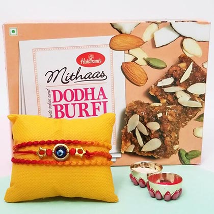 Blue Eyed Rakhi with Dhodha
