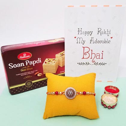 Beautiful Rakhi & Soan Papdi