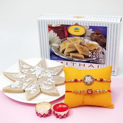 Rakhi Pair & Kaju Katli 200gm