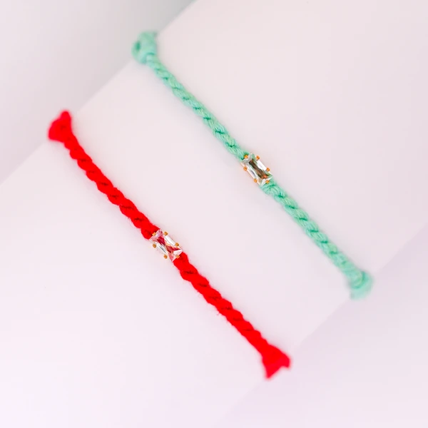 Minimal Crystal Rakhi Set of 2