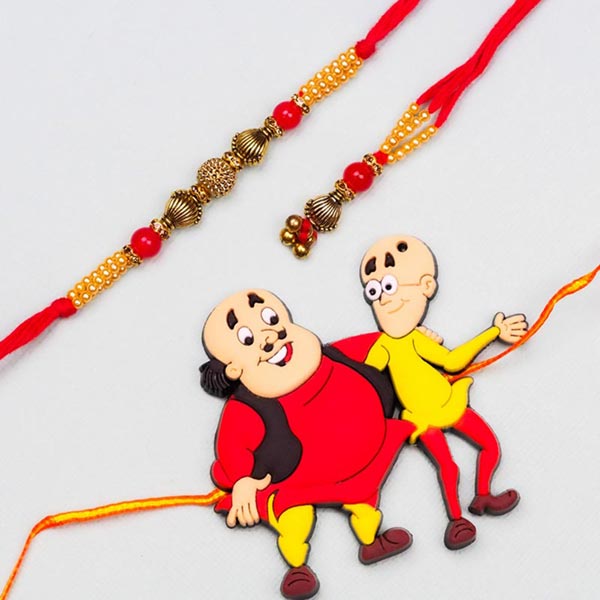 Bhaiya Bhabhi & Motu Patlu Set of 3 Rakhis