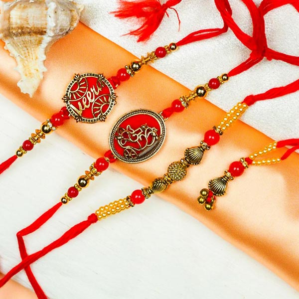 Bhaiya Bhabhi, Veera & Ganpati Set of 4 Rakhis