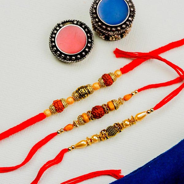 Set of 3 Rudraksh Rakhis