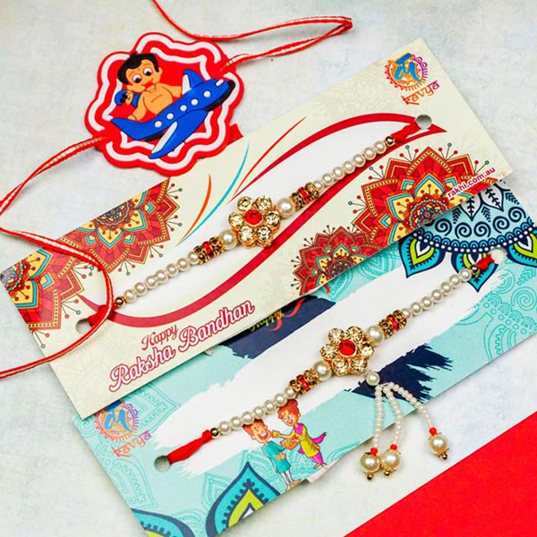 Bhaiya Bhabhi & Kids Cartoon Hanuman Set of 3 Rakhis