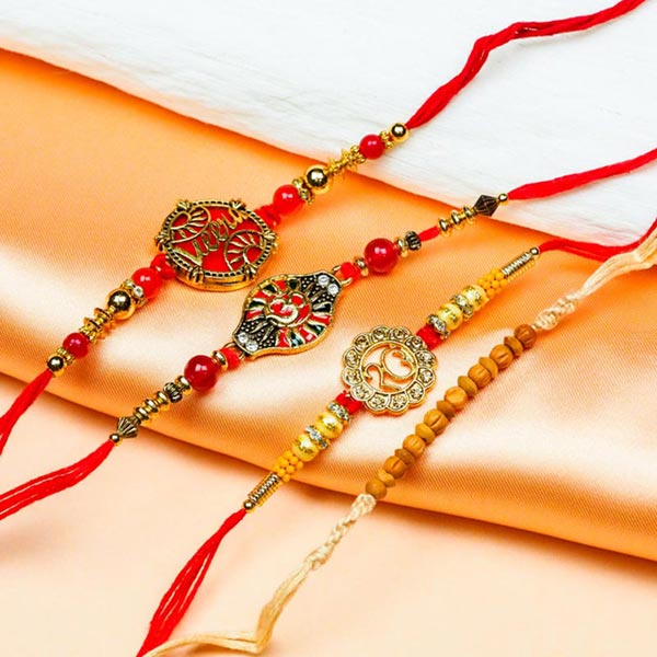 Religious Set of 4 Rakhis - Australia