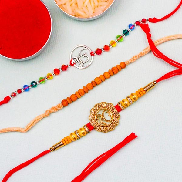 Traditional Set of 3 Rakhis