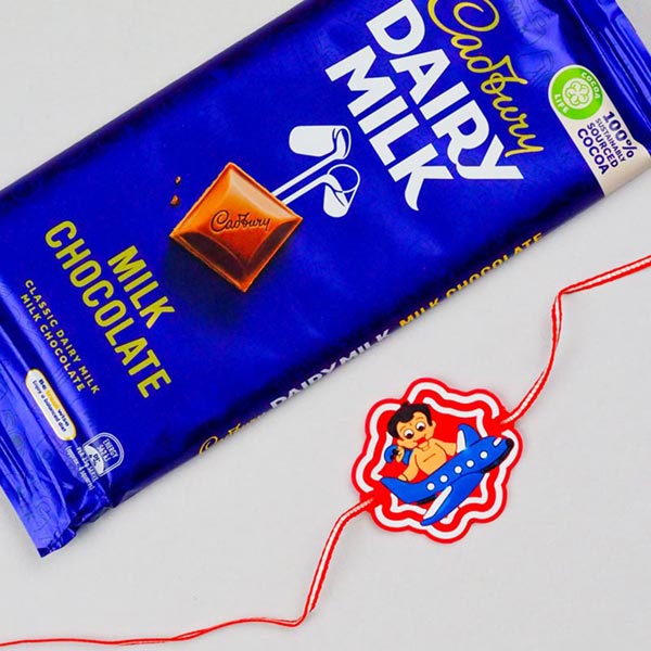 Chota Bheem Rakhi With Dairy Milk