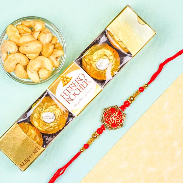 Veera Rakhi With Ferrero Rocher & Cashews