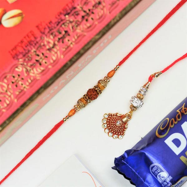 Best Jodi Rakhi with Soan Papdi and Dairy Milk