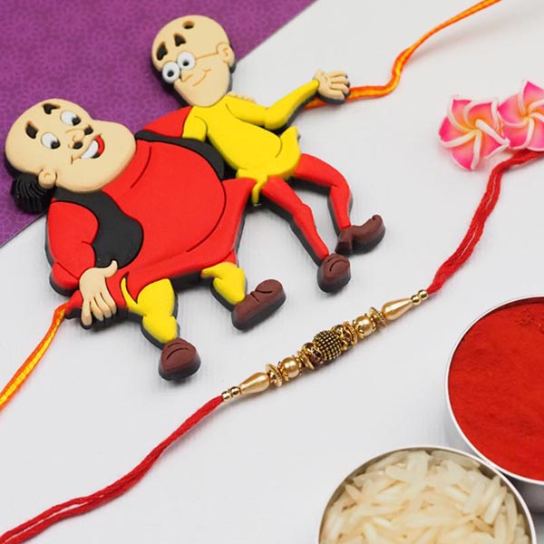 Beautiful Pearl and Kids Set of 2 Rakhis