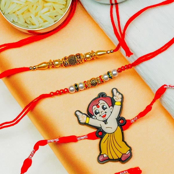 Pearl & Chota Bheem Set of 3 Rakhis