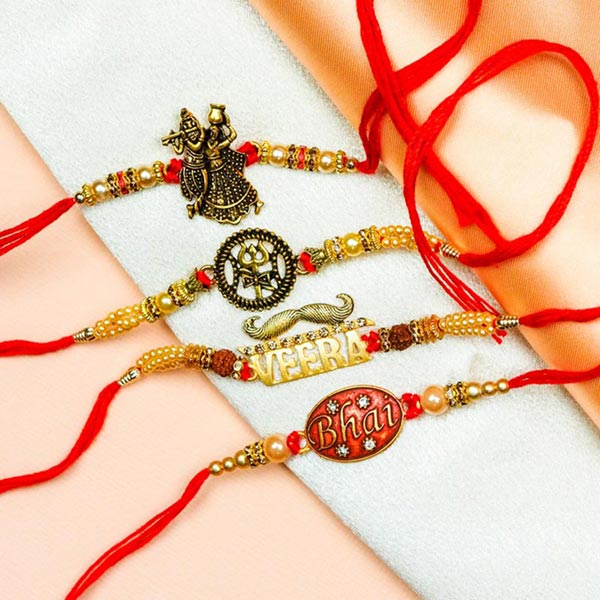 Set of 4 Traditional Rakhis