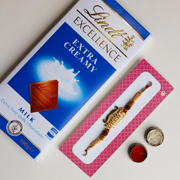 Veera Rakhi With Lindt Extra Creamy Chocolate